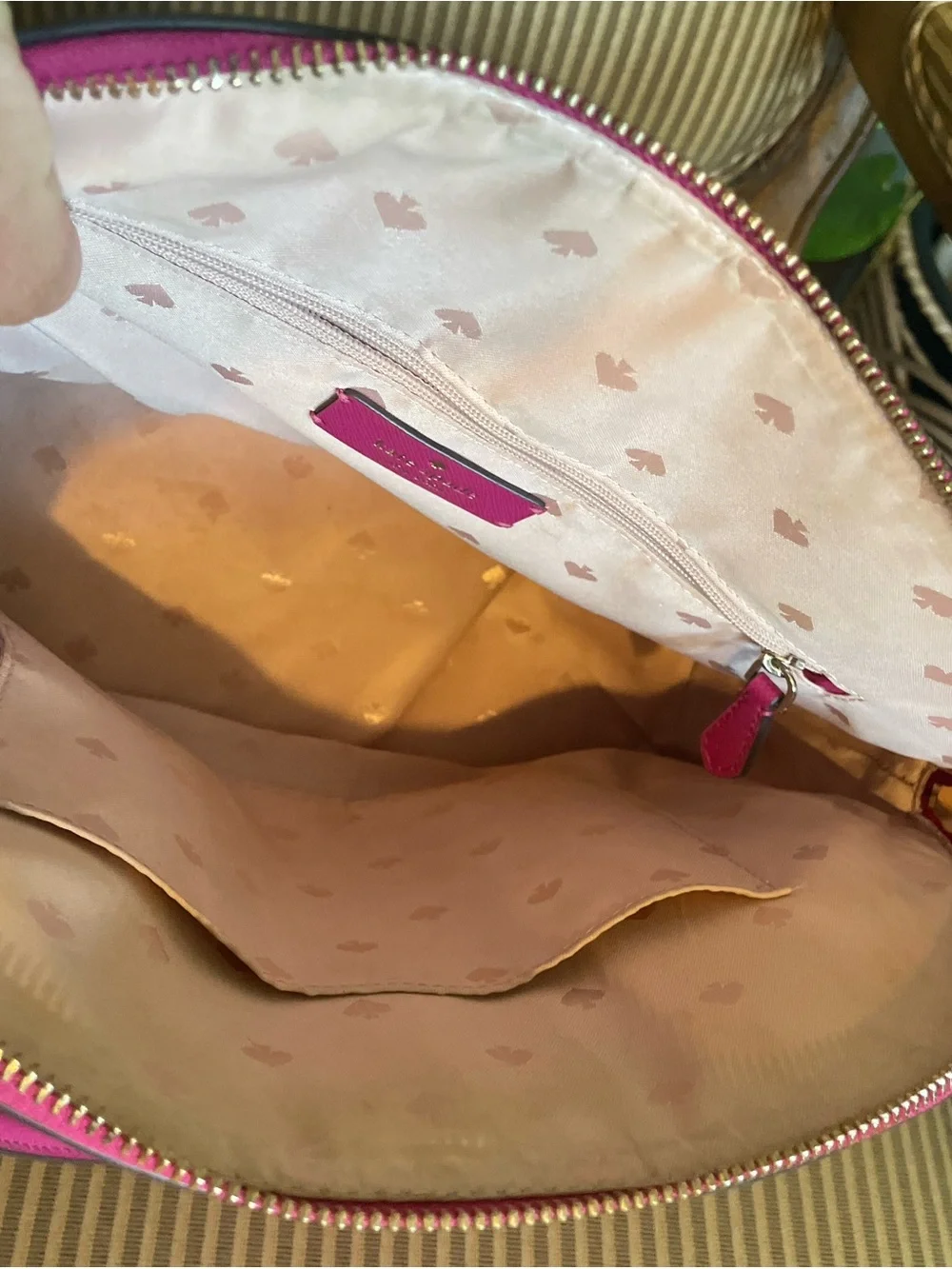 kate spade Hot Pink Dome Satchel with Gold-Tone Hardware
